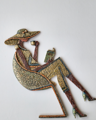 QUIET CONTEMPLATION 3D WALL SCULPTURE ART