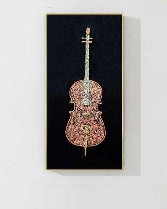 DEEP RESONANCE - 3D CELLO/BASS WALL SCULPTURE ART