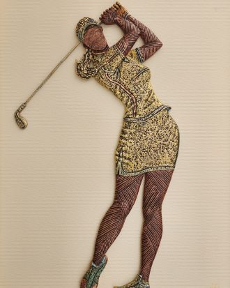 PERFECT PRECISION TEE TIME RELIEF WALL SCULPTURE ART