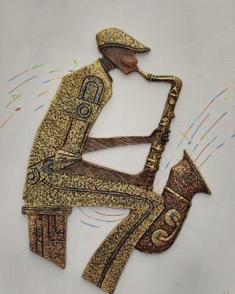 3D SAXOPHONE PLAYER WALL SCULPTURE II