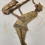3D SAXOPHONE PLAYER WALL SCULPTURE I