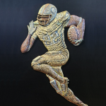 GAME DAY GLORY 3D FOOTBALL PLAYER WALL SCULPTURE ART