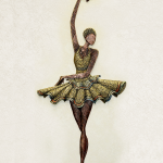 PRIMA BALLERINA DANCER 3D WALL SCULPTURE ART