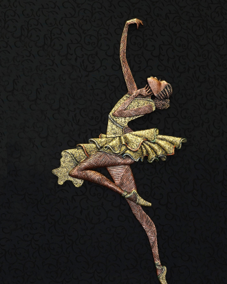 GRACE IN MOTION 3D BALLERINA WALL SCULPTURE ART