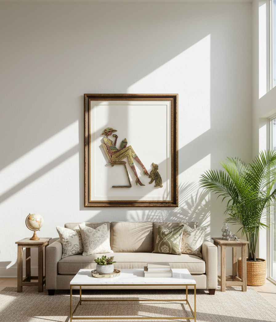 CALM COMPANIONS - WOMAN, DOG & BOOK 3D WALL SCULPTURE ART II - Image 2