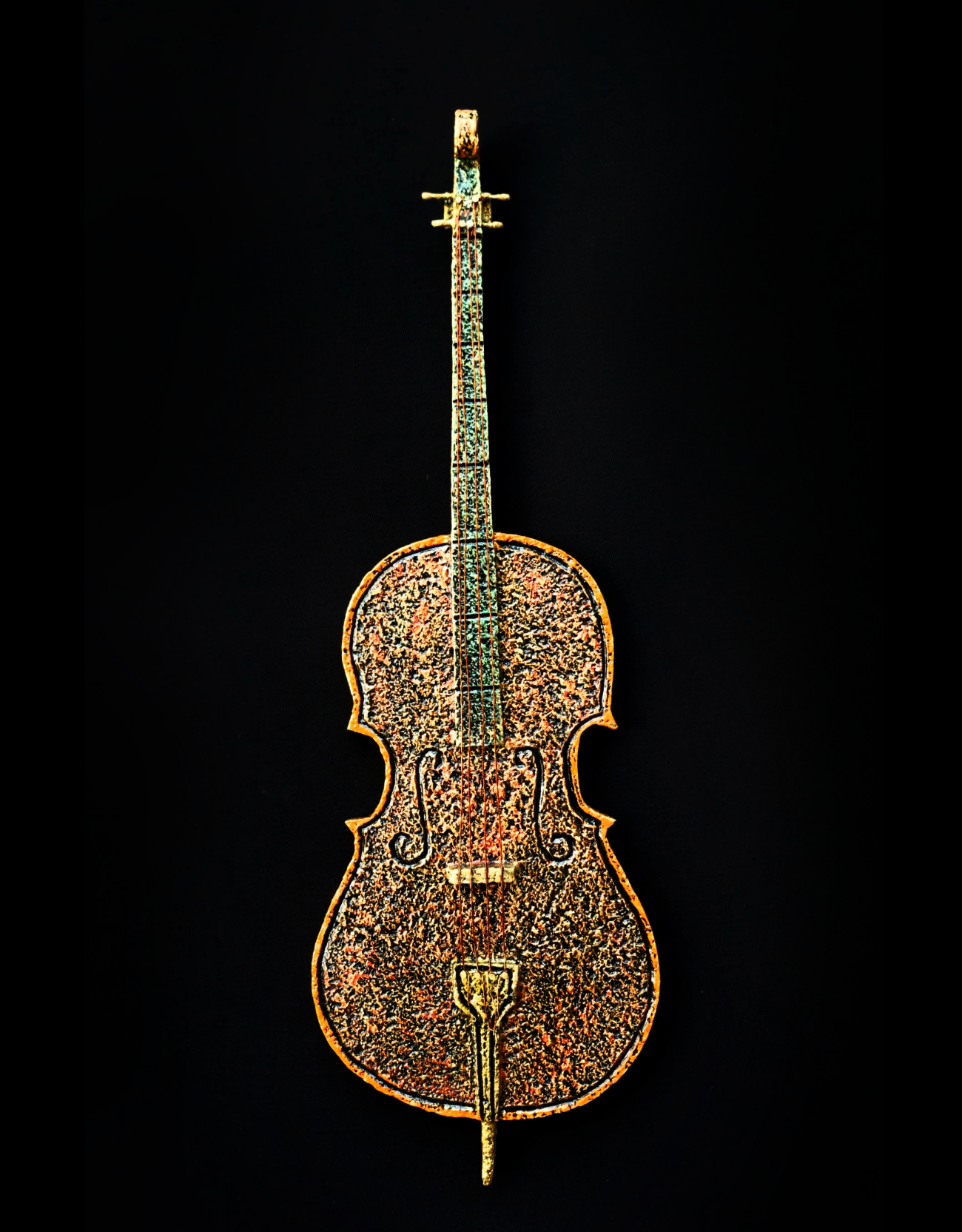 DEEP RESONANCE - 3D CELLO/BASS WALL SCULPTURE ART - Image 2