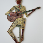 GUITAR PLAYER 3D WALL SCULPTURE