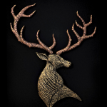 3D DEER ANTLER WALL SCULPTURE