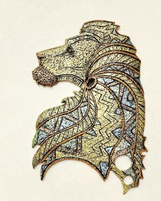 LION HEAD 3D WALL SCULPTURE (KING OF THE SAVANNAH)