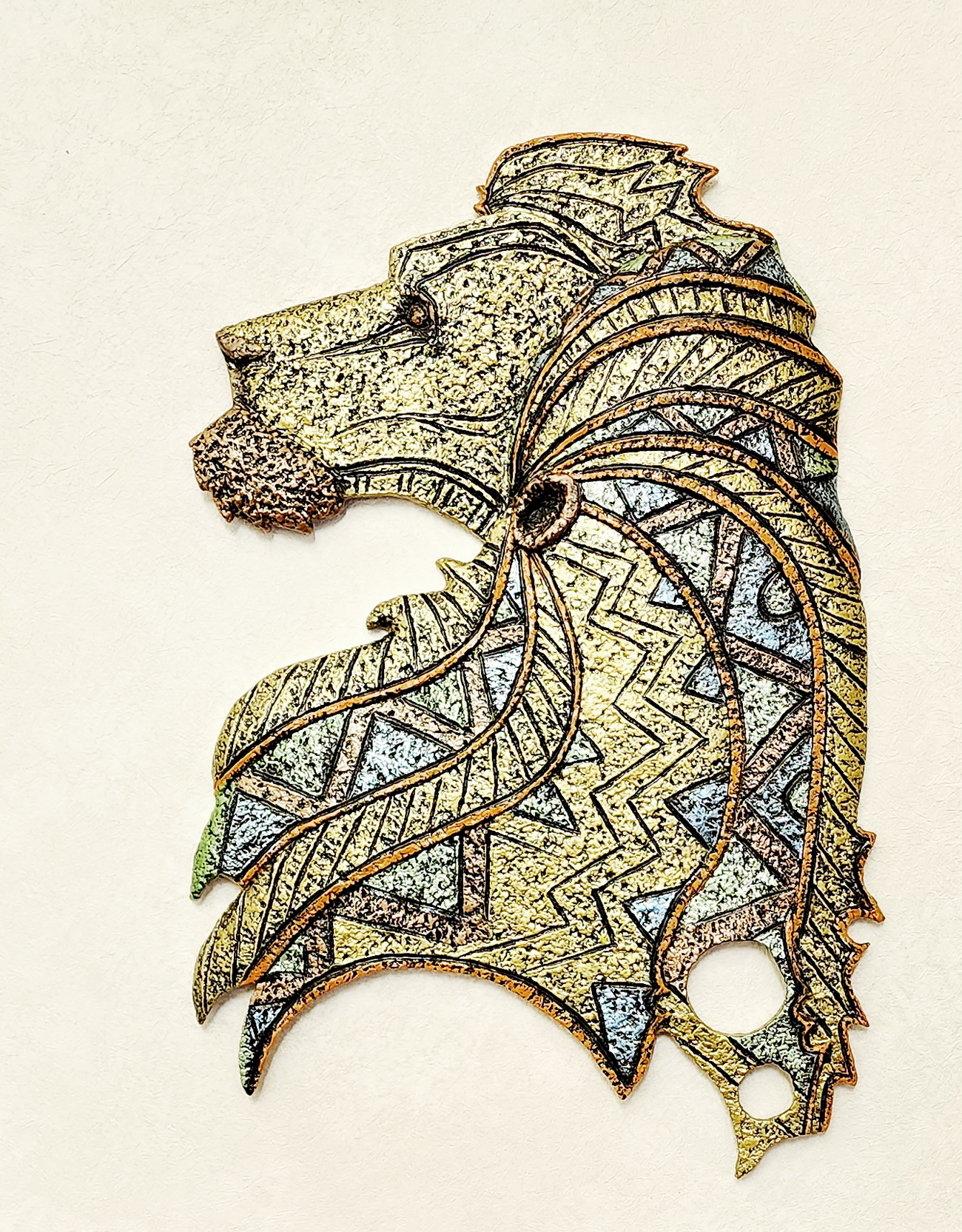 LION HEAD 3D WALL SCULPTURE (KING OF THE SAVANNAH)