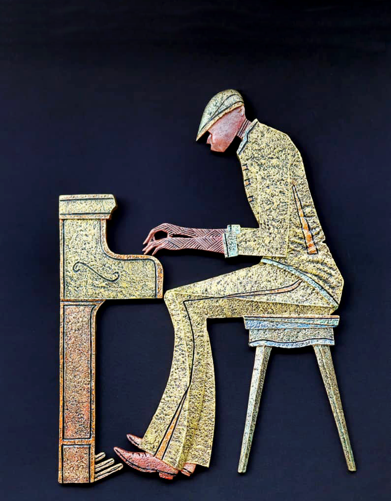 PIANO MAN 3D WALL SCULPTURE - Image 2