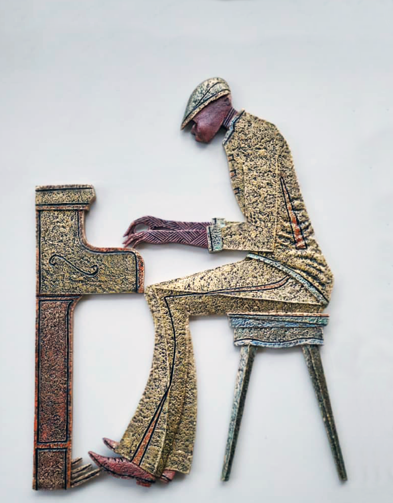 PIANO MAN 3D WALL SCULPTURE