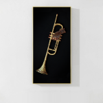 BRASS HARMONY - 3D TRUMPET WALL SCULPTURE ART