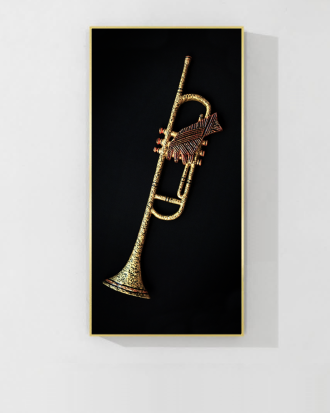 BRASS HARMONY - 3D TRUMPET WALL SCULPTURE ART