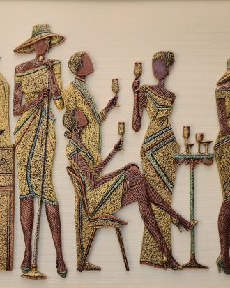 THE COCKTAIL SOIREE 3D RELIEF SCULPTURE WALL ART