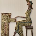 PIANO LADY 3D WALL SCULPTURE