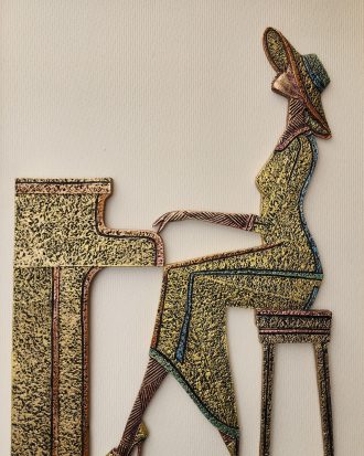 PIANO LADY 3D WALL SCULPTURE