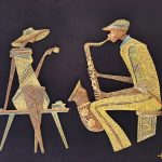 SAXING THE LADY - 3D WALL SCULPTURE