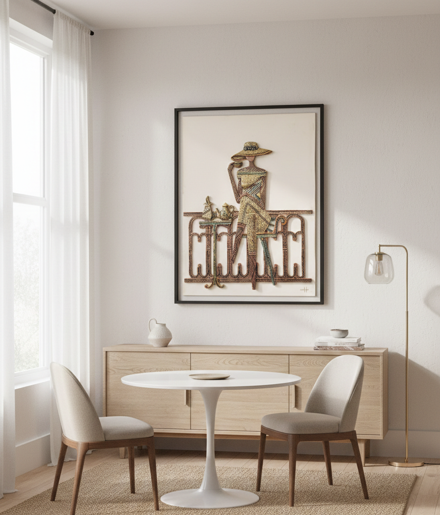TEA WITH A VIEW 3D WALL SCULPTURE ART - Image 2